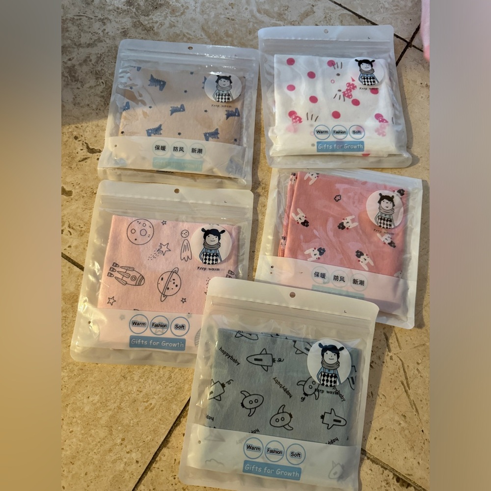 children’s neck gaiters face masks set of 5
